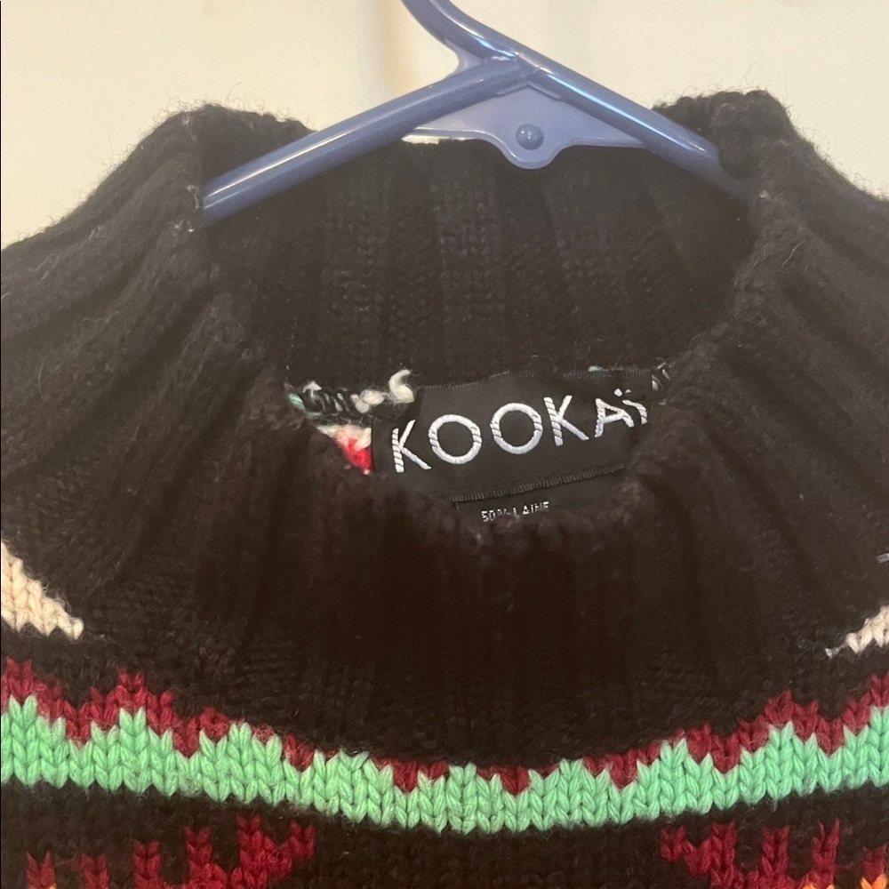 Kookai Italian Wool Blend Multicolor Patterned Sweater Medium - Picture 11 of 13
